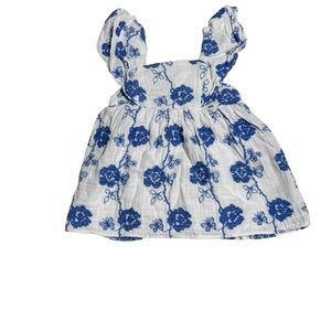 Rare Editions Girls cross stitch  Flower dress/top- Size 3 k177